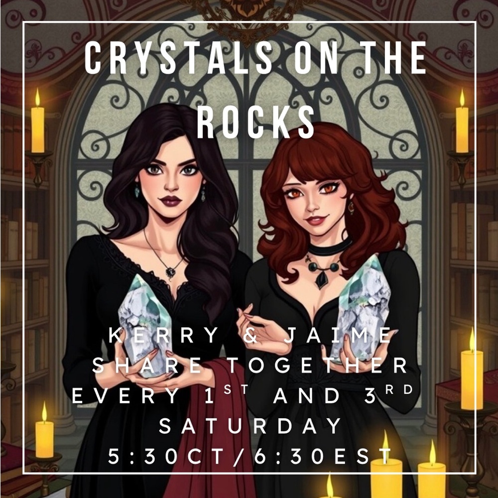 ✨Crystals on the Rocks Event Flyer✨ Like to be notified!